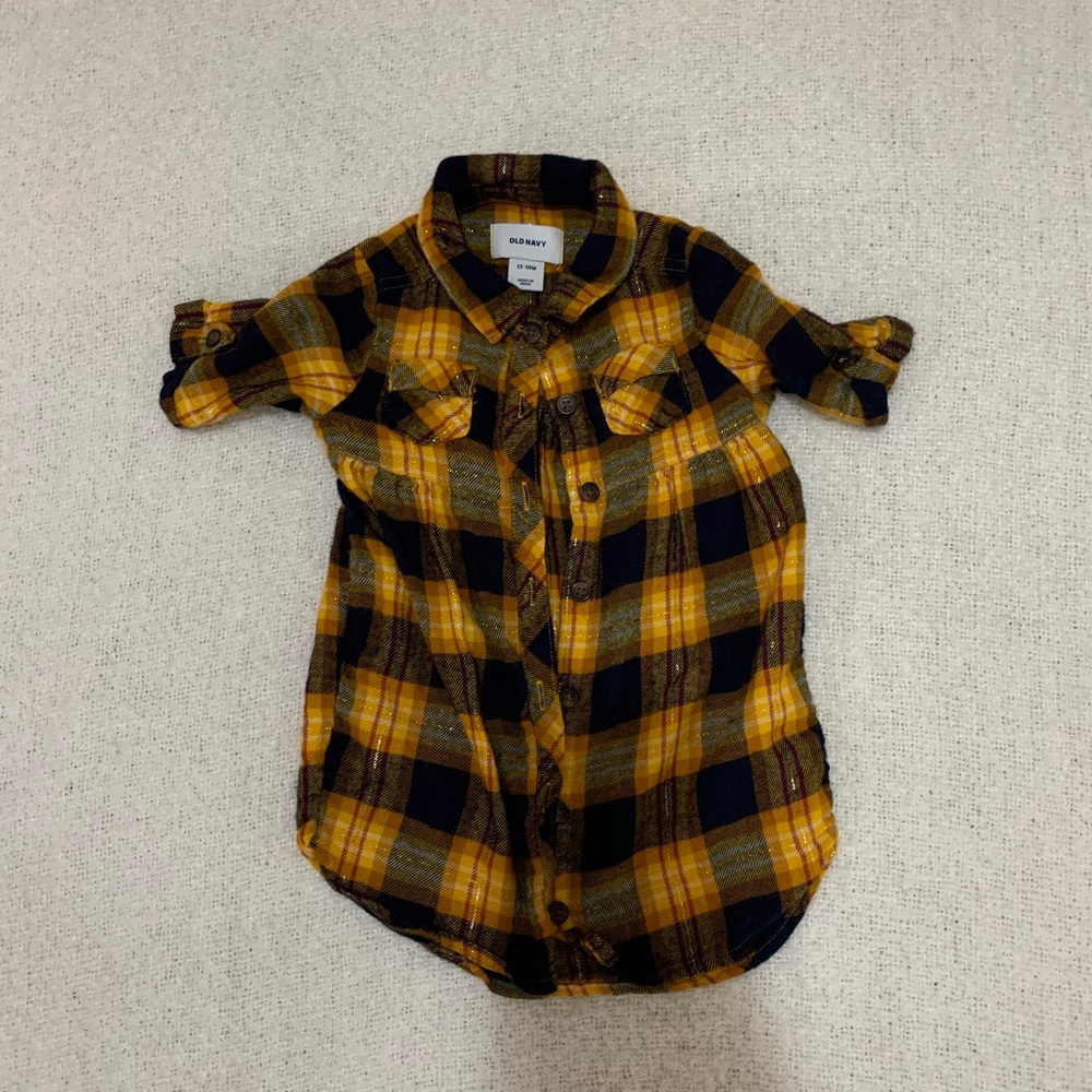 Little girls 12-18 month flannel shirt or dress